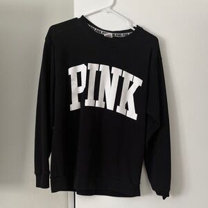 PINK Victoria's Secret Black and White Crew Neck Sweater